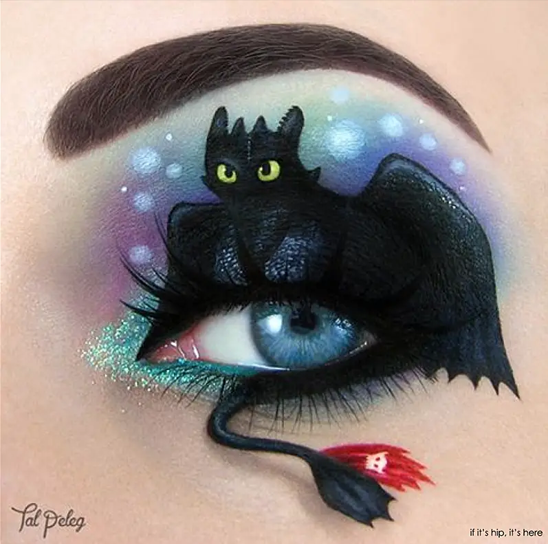 Toothless how to train your dragon eye makeup