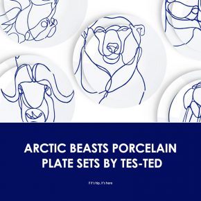 Arctic Beasts Porcelain Plates by Tes-Ted and Esprit Porcelaine