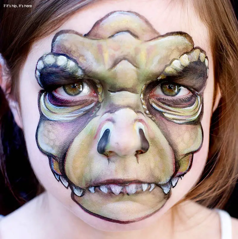 dinosaur halloween makeup