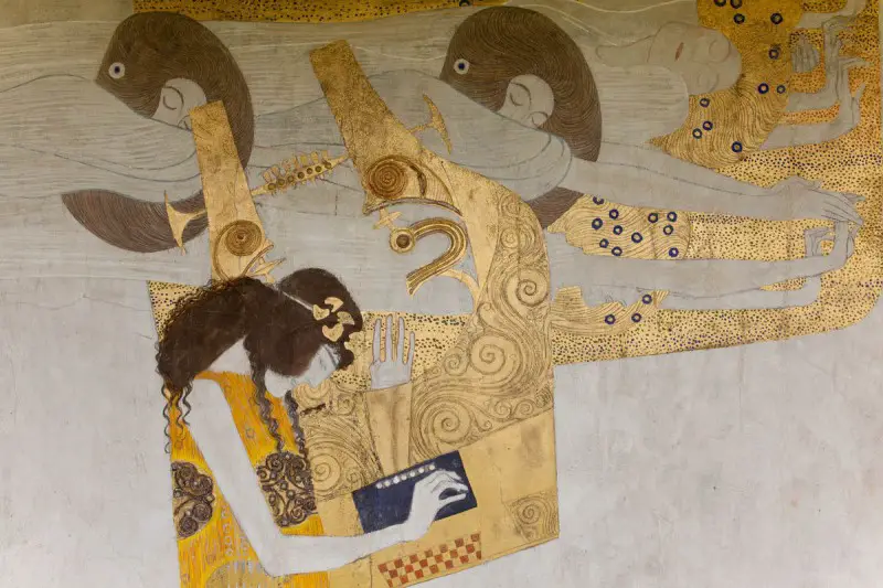 klimt beethoven frieze final wall detail