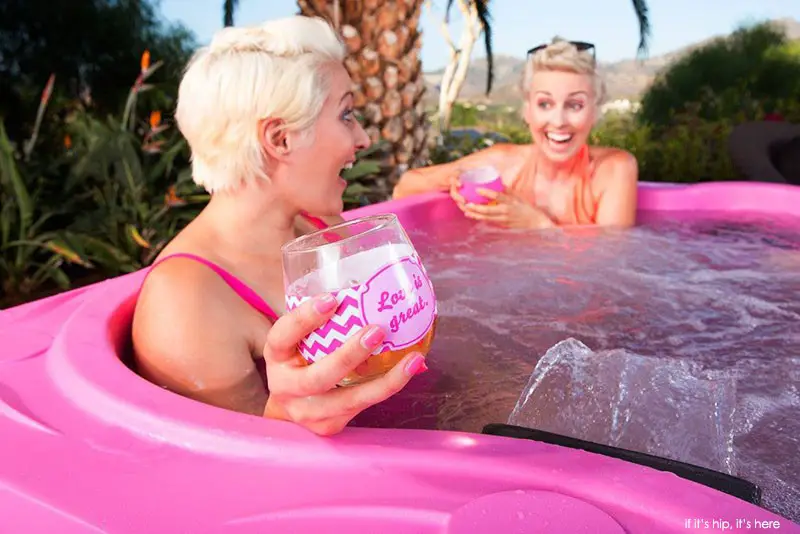 pink hot tub for breast cancer 2