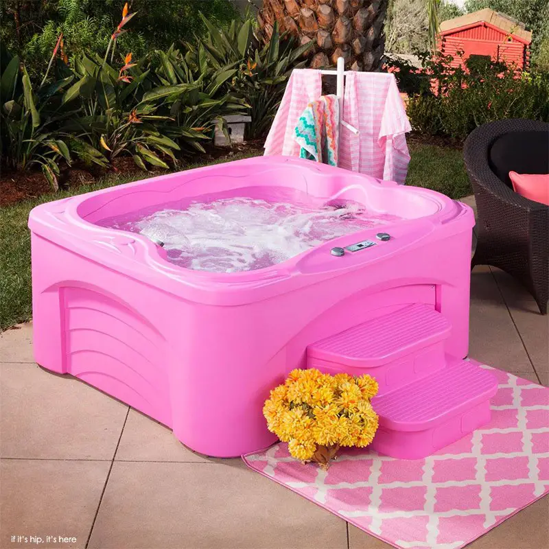 pink hot tub for breast cancer