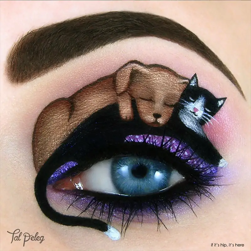 puppy and kitty eye makeup