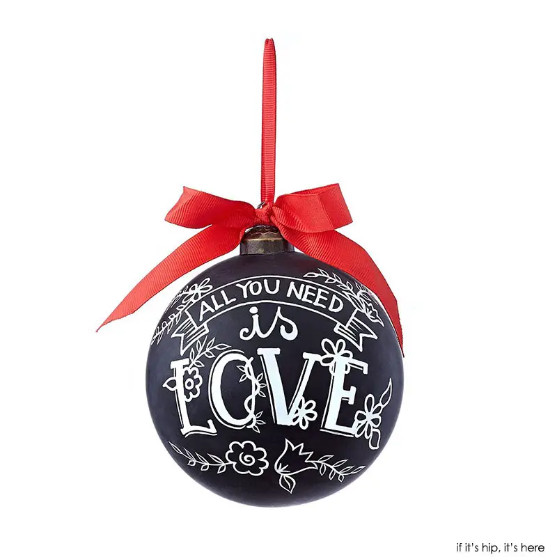 All you need is love chalkboard ornament