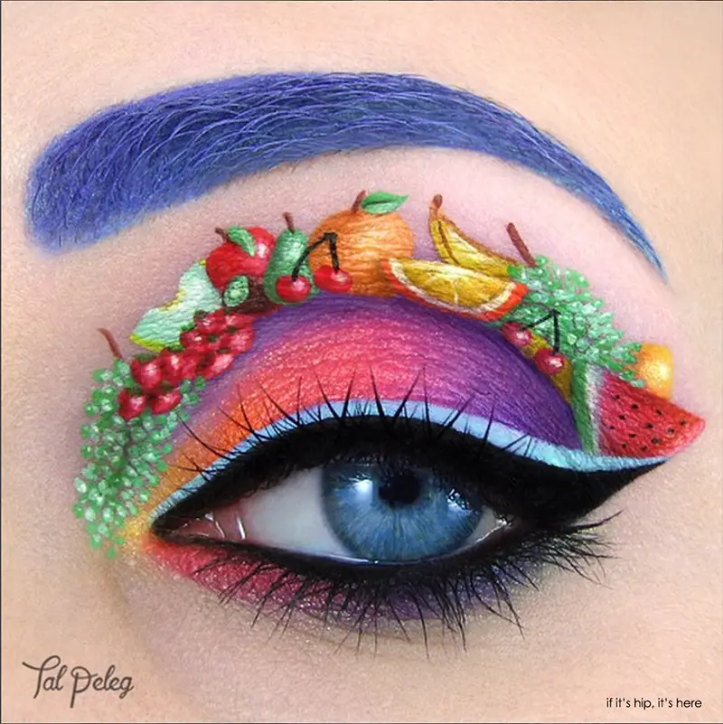 Fruity eye makeup