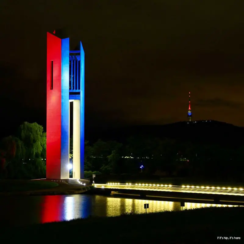 National Carillon and Telstra Tower in Canberra, Australia