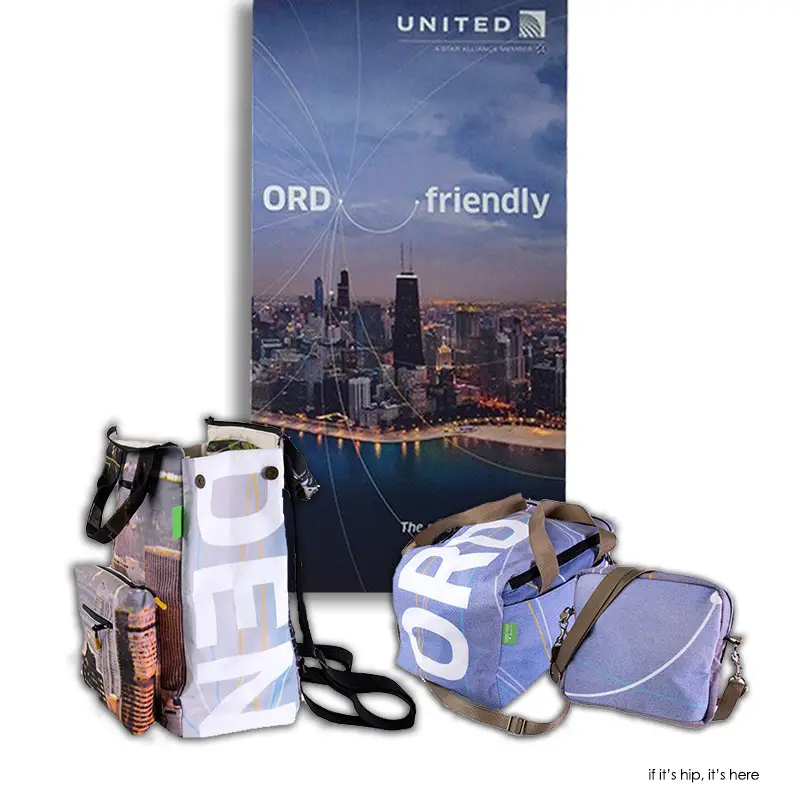 UA banner and bags
