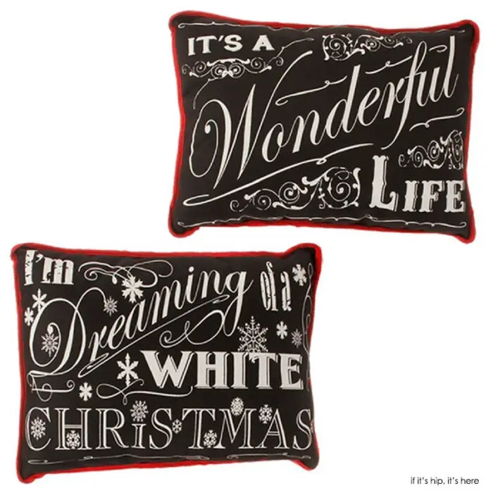 chalkboard christmas pillows set of 2