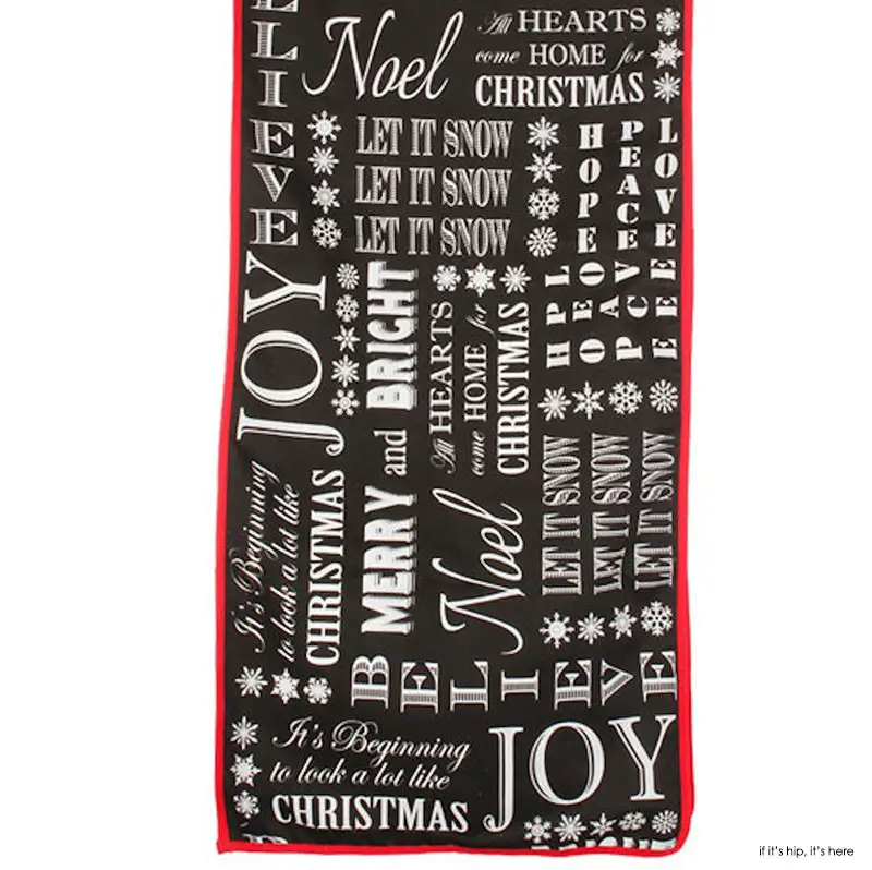 chalkboard christmas table runner