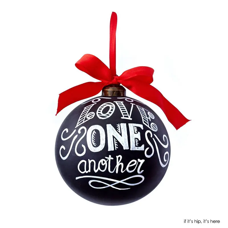 love one another chalkboard ornament