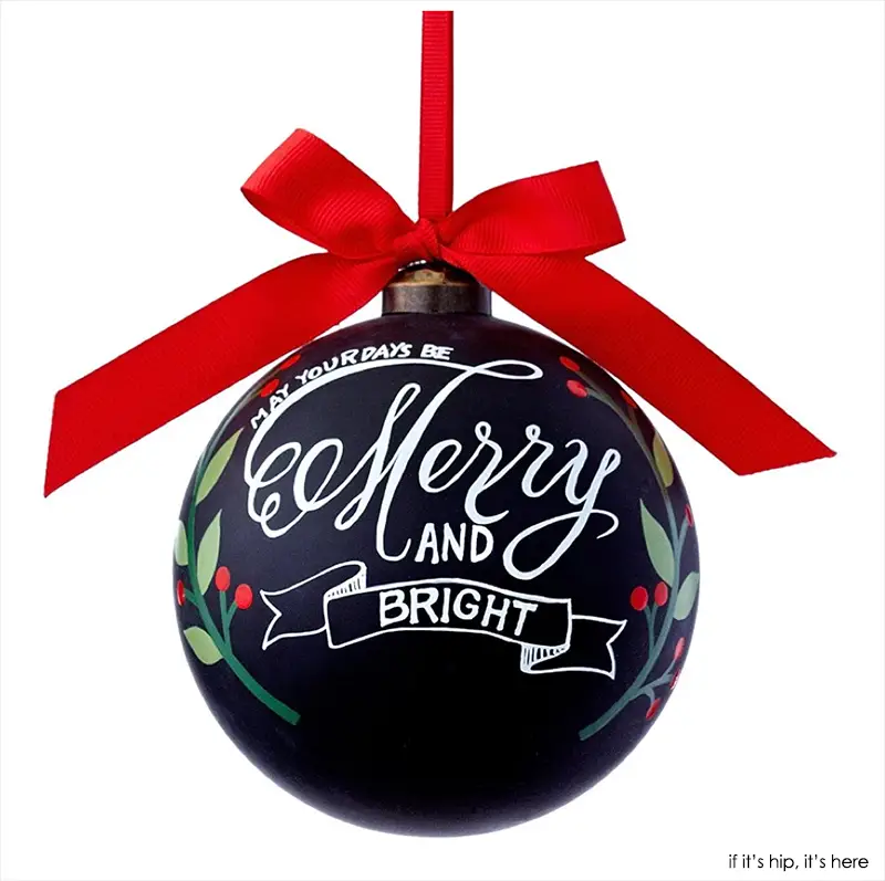 may your days be merry and bright chalkboard ornament