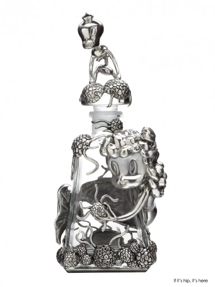 mermaid decanter by Gary Baseman for 1800 tequila