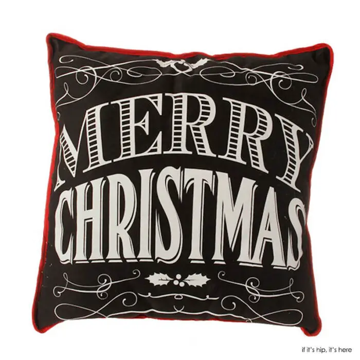 merry christmas chalkboard throw pillow