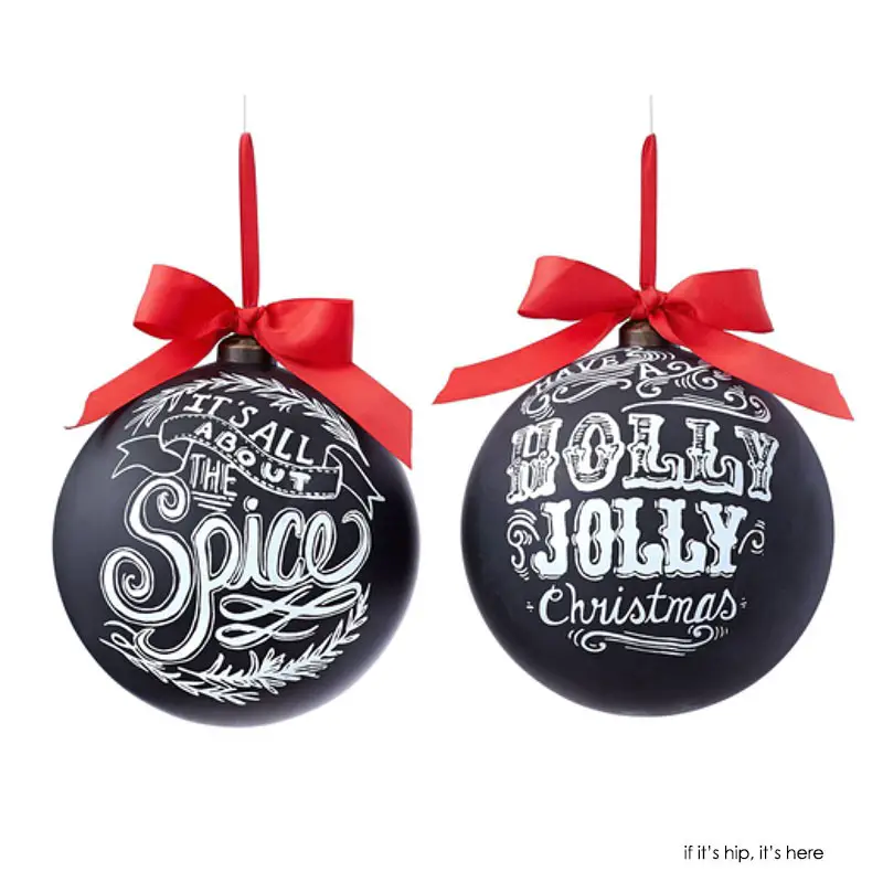 spice & holly jolly chalkboard ornaments