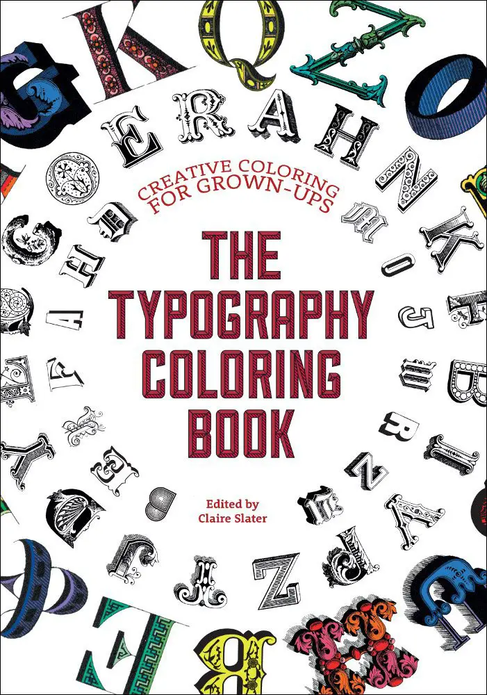 typography coloring book