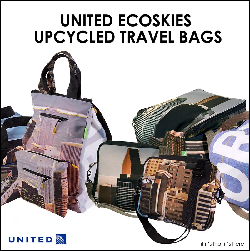 united eco-skies upcycled travel bag challenge