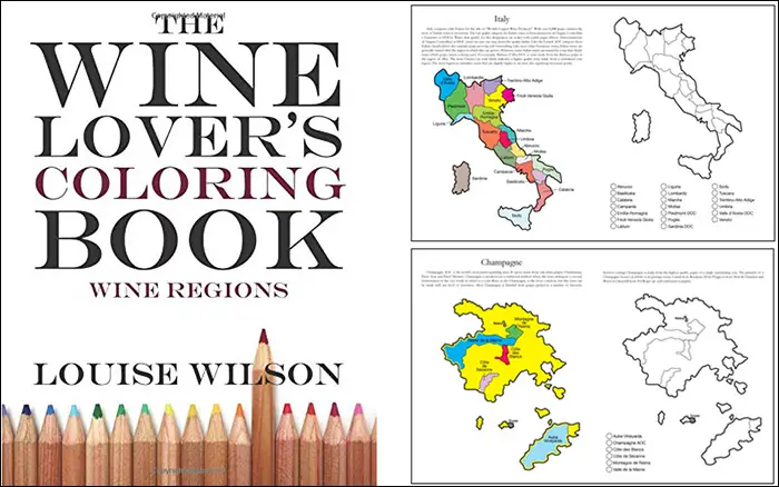 wine lovers coloring book