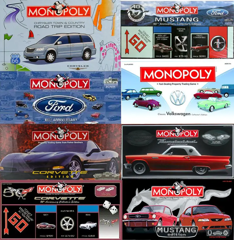Automotive editions of Monopoly
