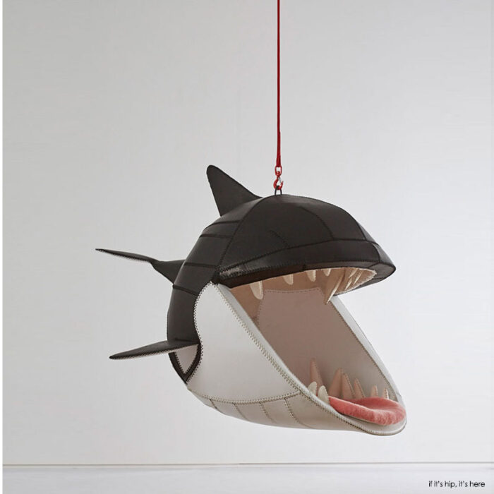 Fiona shark hanging chair by porky hefer 
