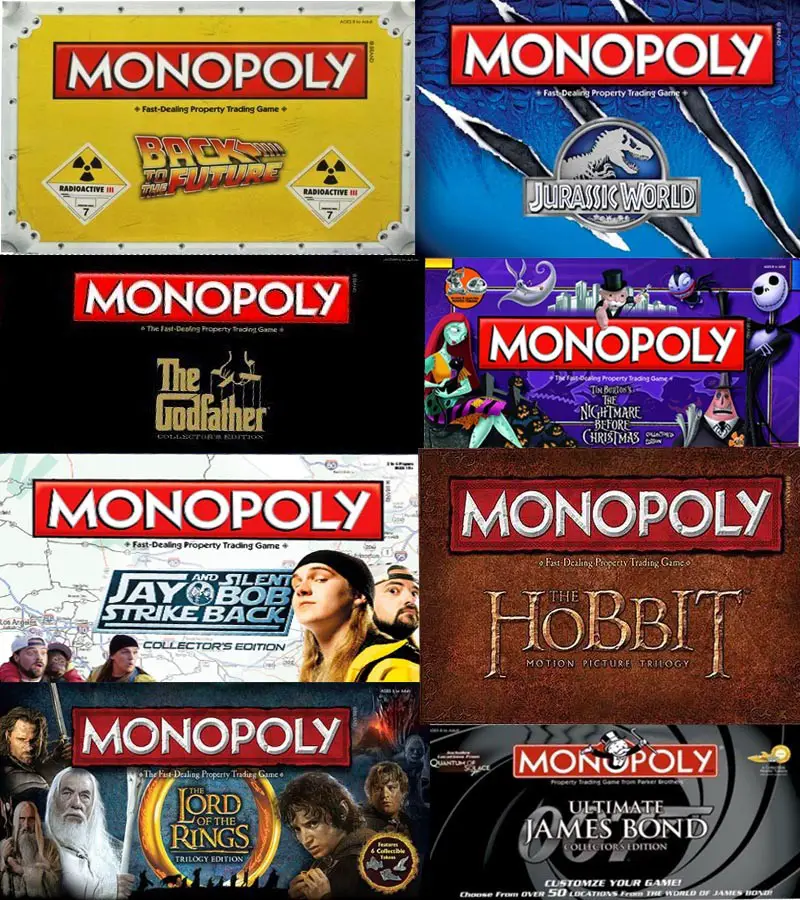 MOVIE VERSIONS OF MONOPOLY