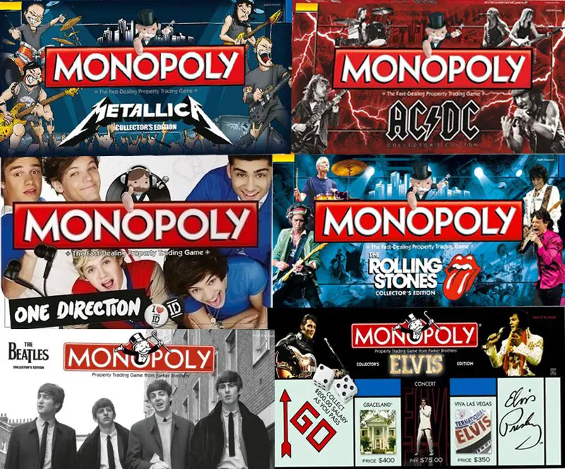 Music versions of monopoly ganged