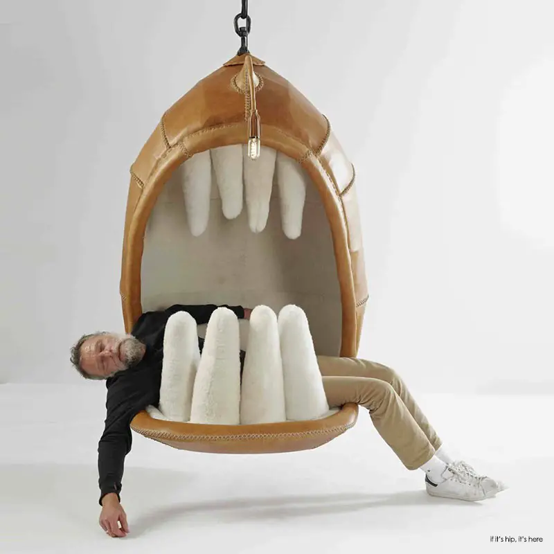 Porky-Hefer- in his angler chair Porky Hefer's Monstera Deliciosa