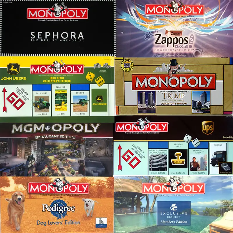 UNIQUELY BRANDED MONOPOLY GAMES