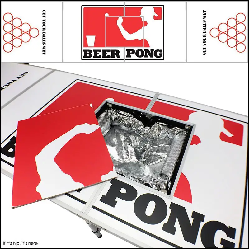 beer pong tables with built-in coolers