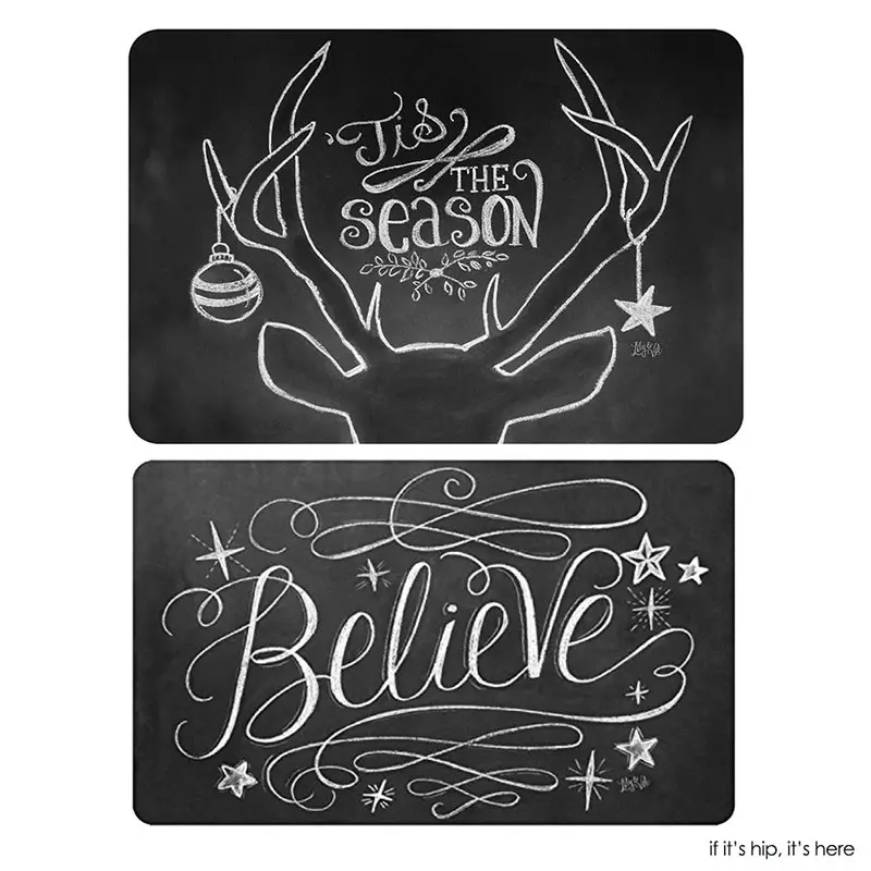 chalkboard christmas doormats 