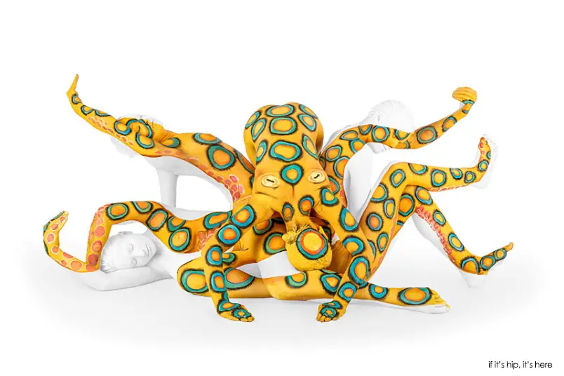 emma fay body painting blue ringed octopus