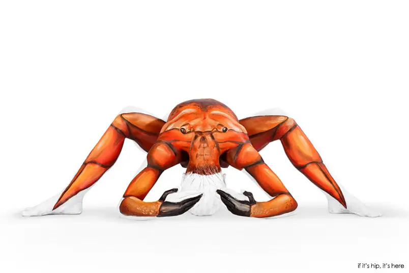 emma fay body painting crab