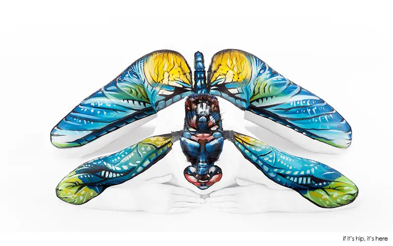 emma fay body painting dragonfly