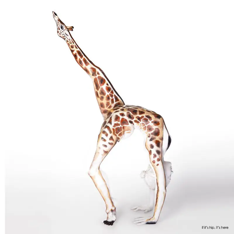 emma fay body painting giraffe