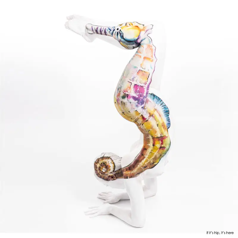 emma fay body painting seahorse