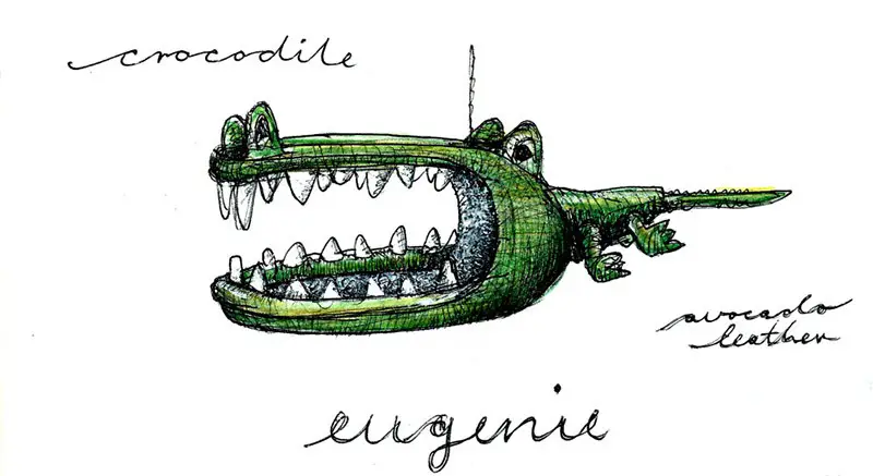 eugenie crocodile sketch