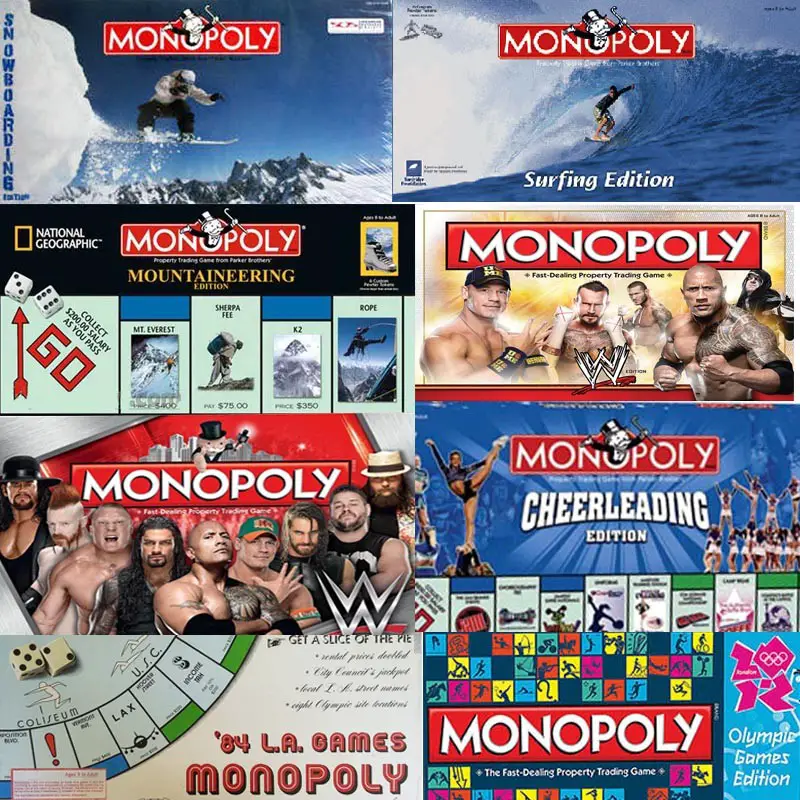 extreme sports monopoly editions