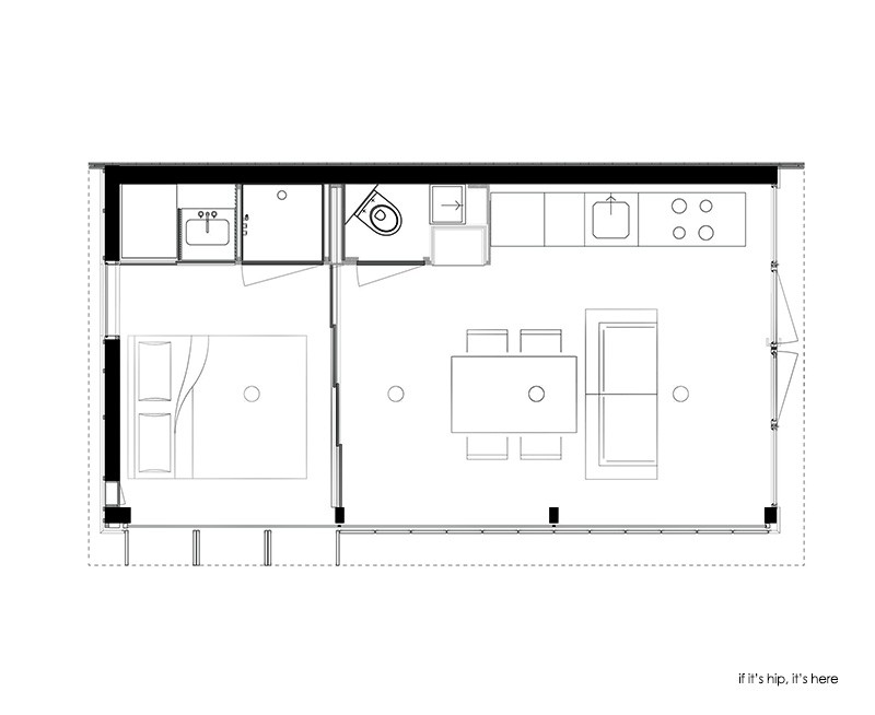 floorplan utrecht cabin by zecc architects
