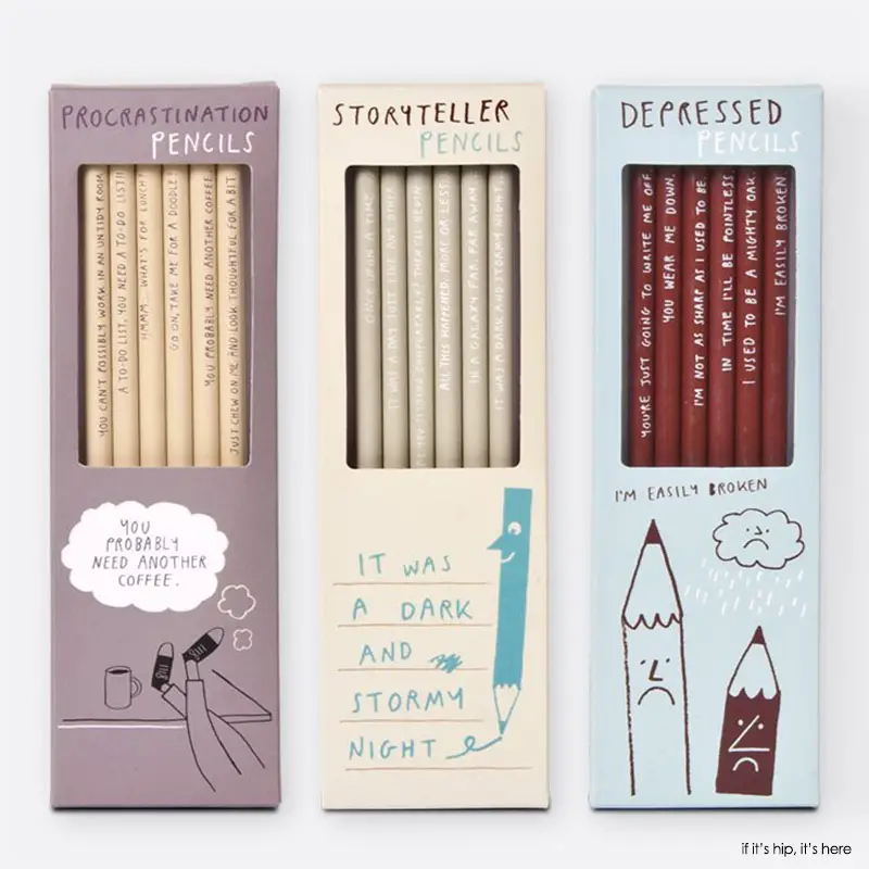 procrastination storyteller and depressed pencil sets