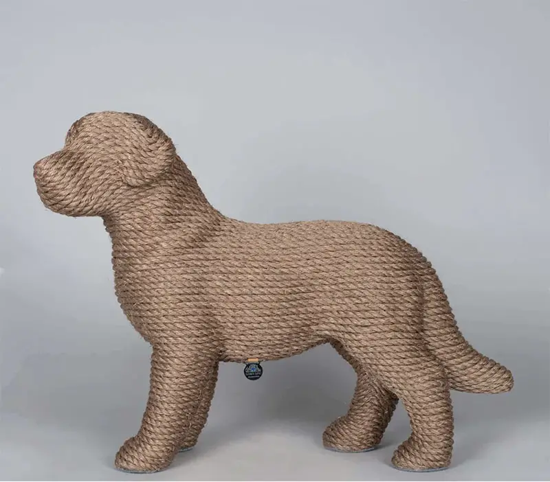 PUP cat scratching sculpture in brown