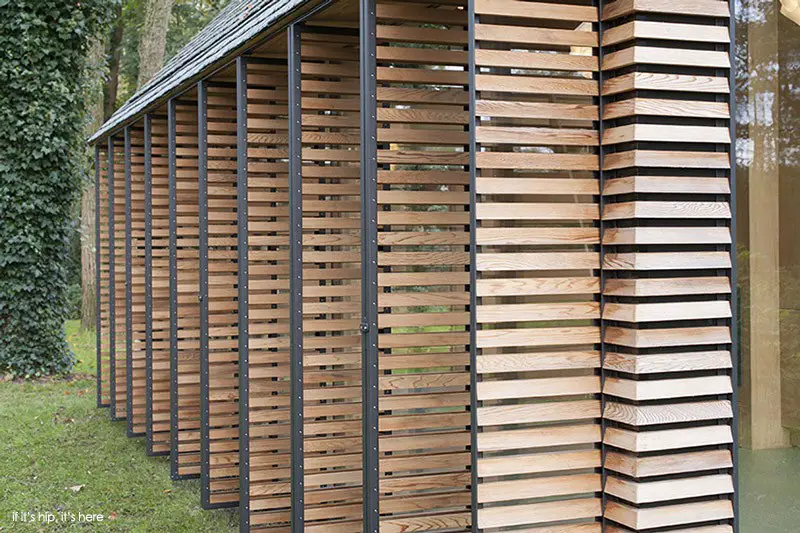 shutters detail utrecht cabin by zecc architects