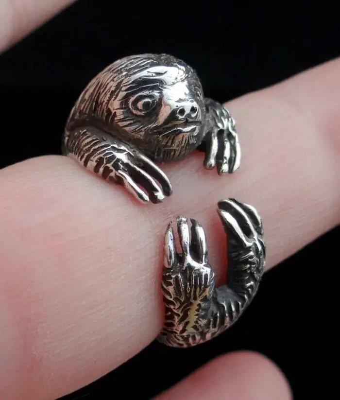 sterling silver sloth ring wraps