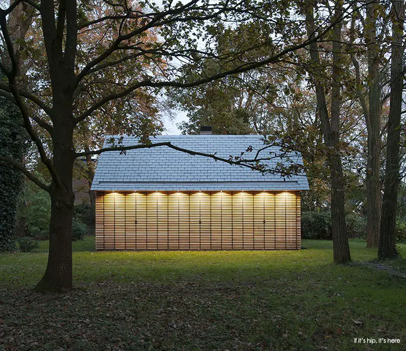 utrecht cabin with shutters closed