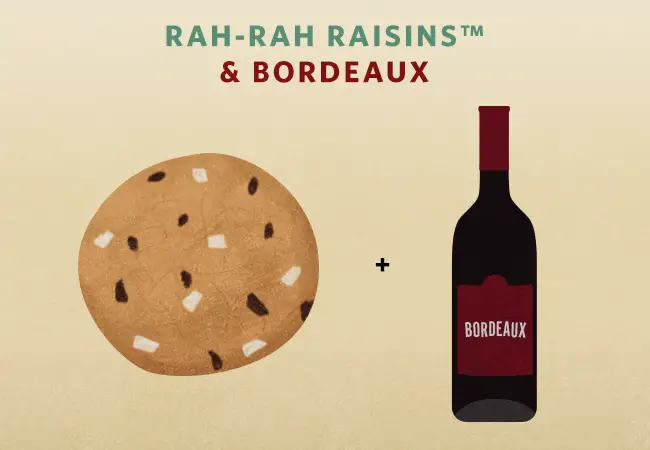 rah rah raisins and bordeaux