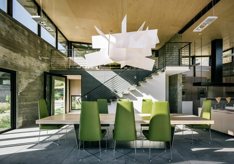 dining room butterfly house feldman architects