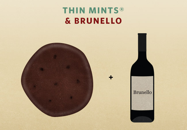 thin mint cookies and brunello