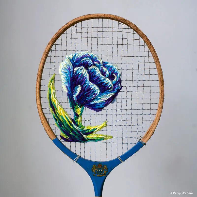 Embroidered Tennis Rackets by Dannielle Clough