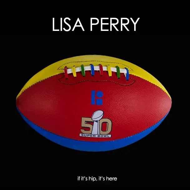 Lisa Perry custom NFL football IIHIH