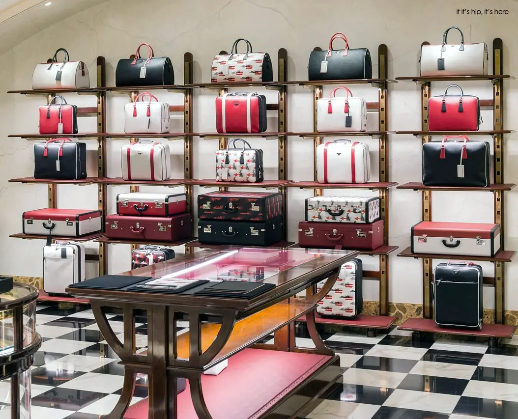 PRADA Custom luggage display