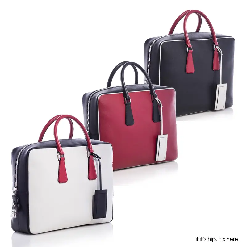 Prada Travel made to order leather bag three colors