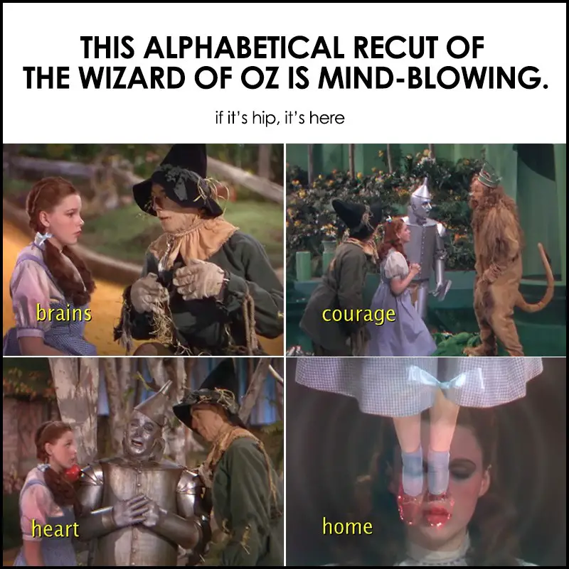 alphabetical recut of the wizard of oz